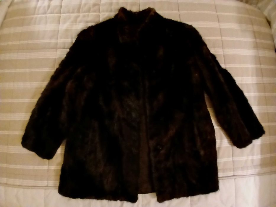 Casaco de peles Vintage Preto