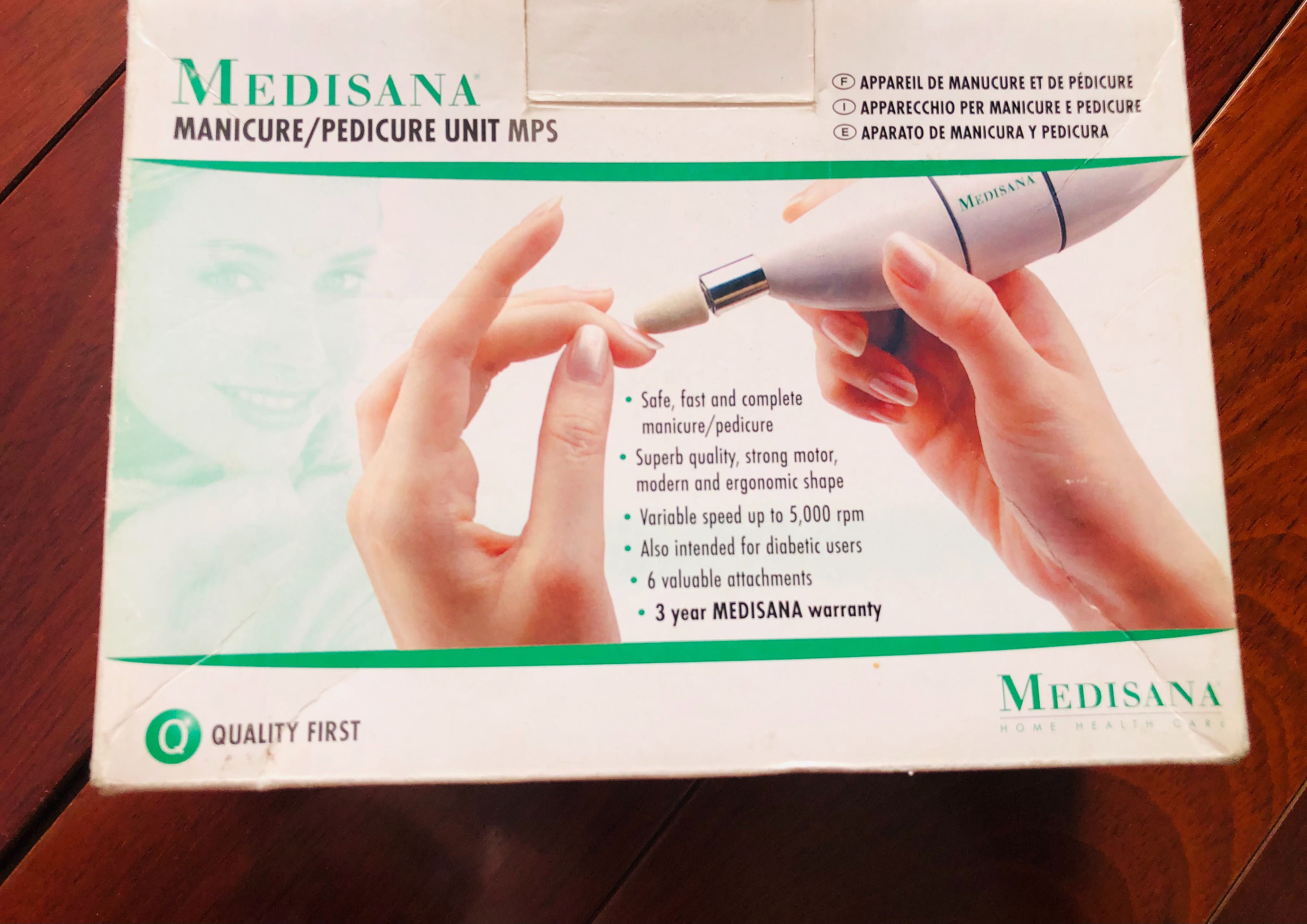 Набор Medisana для аппаратного маникюра и педикюра