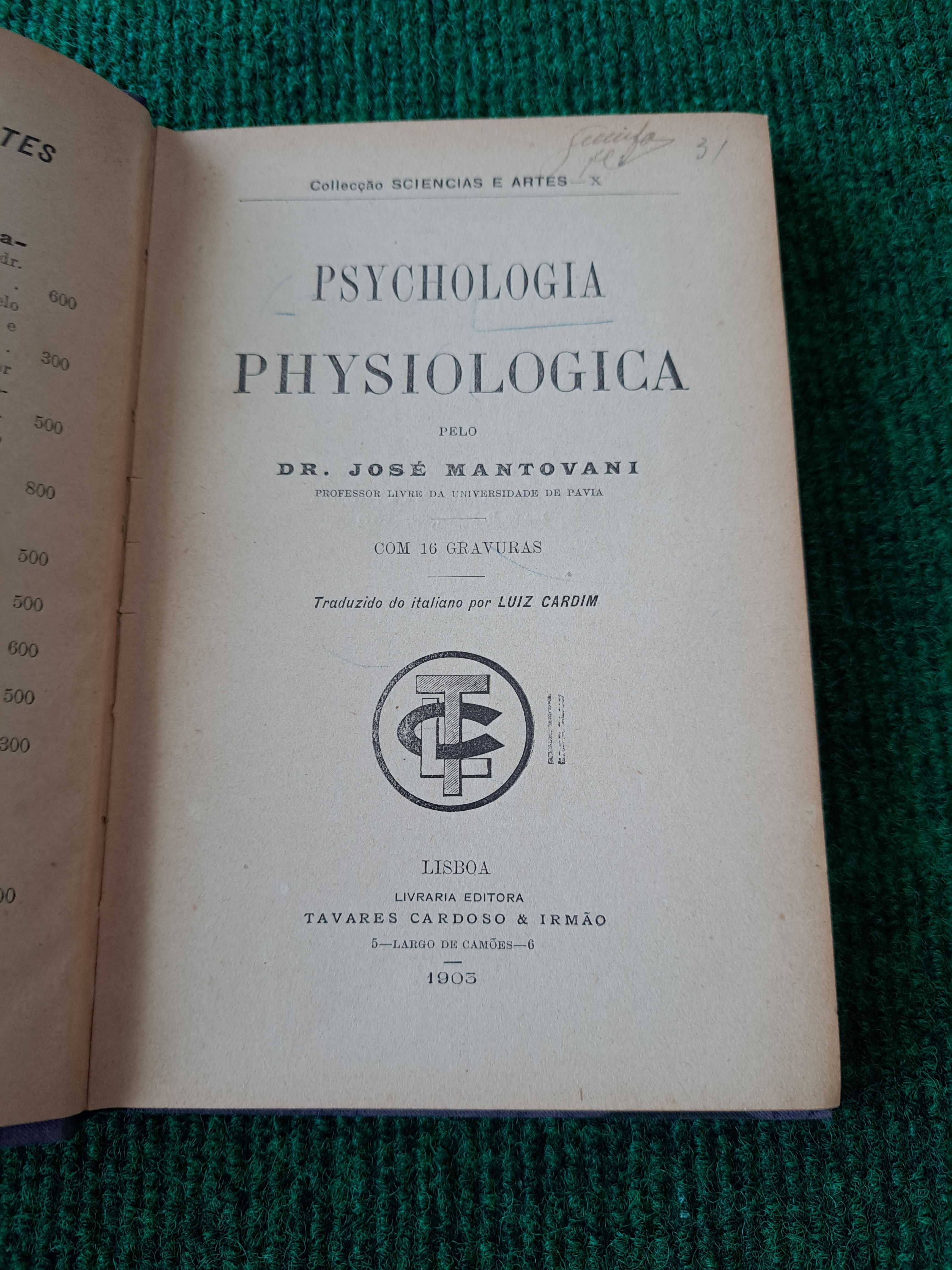 Psychologia Physiologica - Dr. José Montovani (Psicologia)