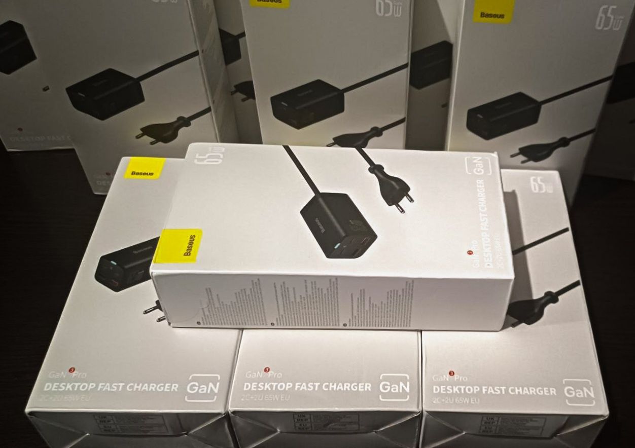 Мережевий зарядний пристрій Baseus GaN3 Pro 65W + 100w кабель