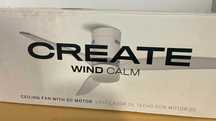Wentylator sufitowy z LED, 40W cichy Ø132 cm CREATE WIND CLAM