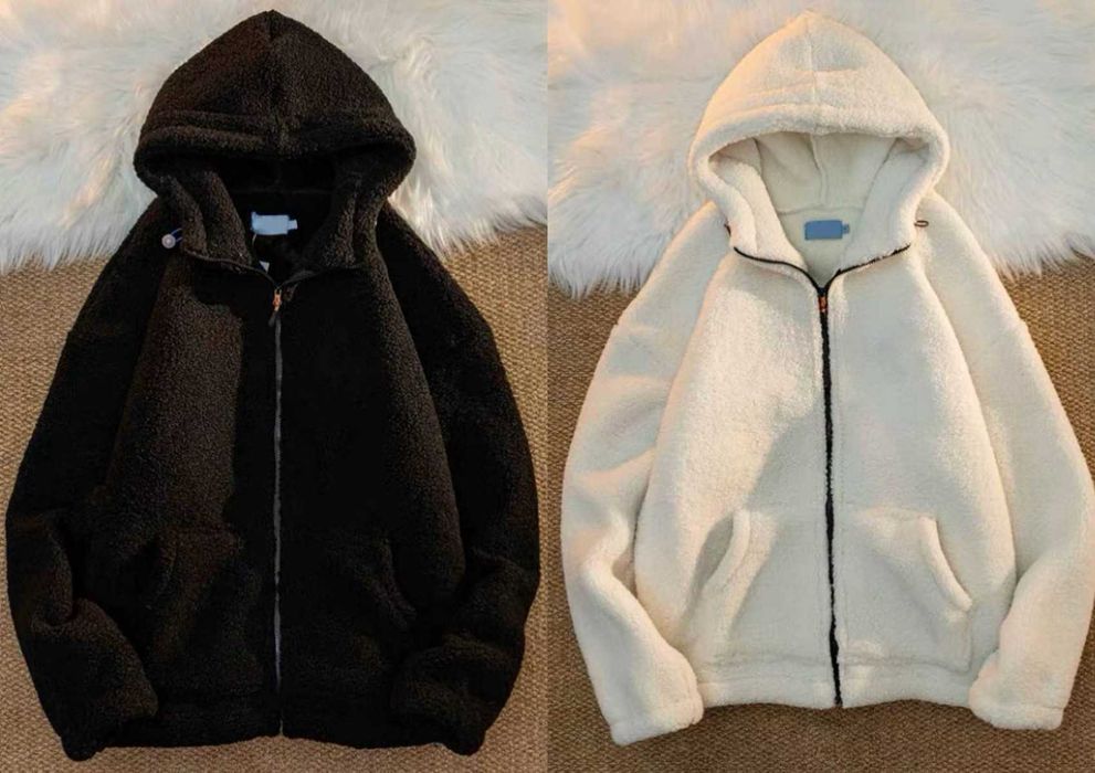 Жіноче тепле плюшеве худі тедді баранчик на змійці з капюшоном