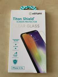 eStuff Titan Shield Screen Protector Full Black - szkło ochrone dla iP