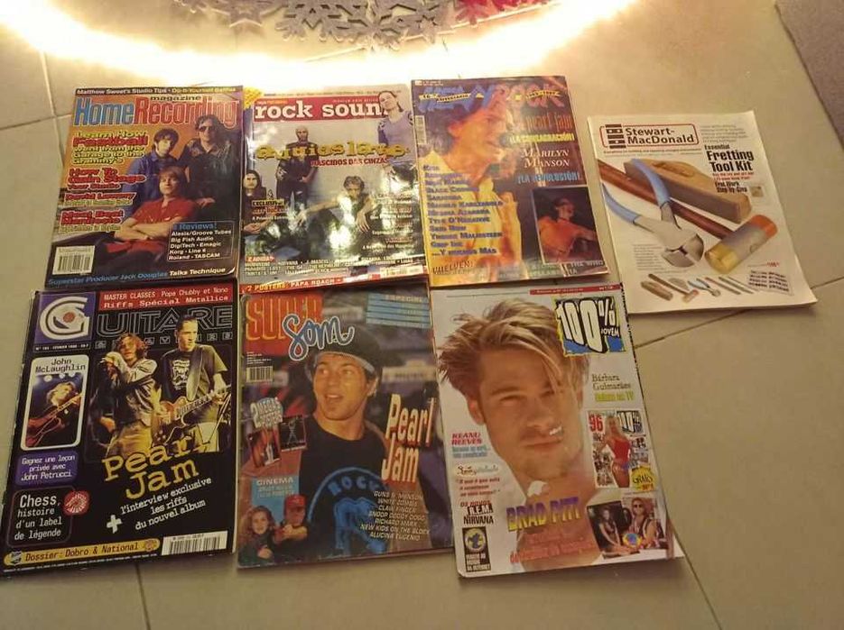 Revistas década de 90 Pearl Jam Audioslave Pitt