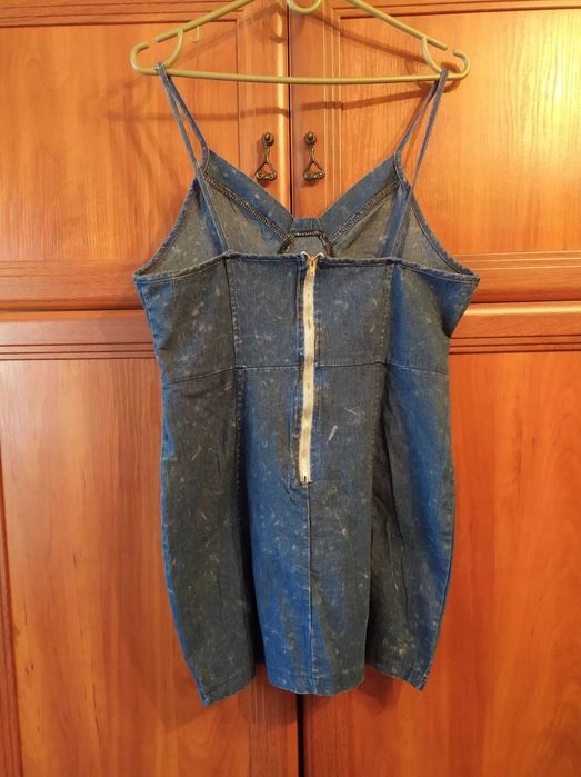 Джинсовий сарафан на шлейках