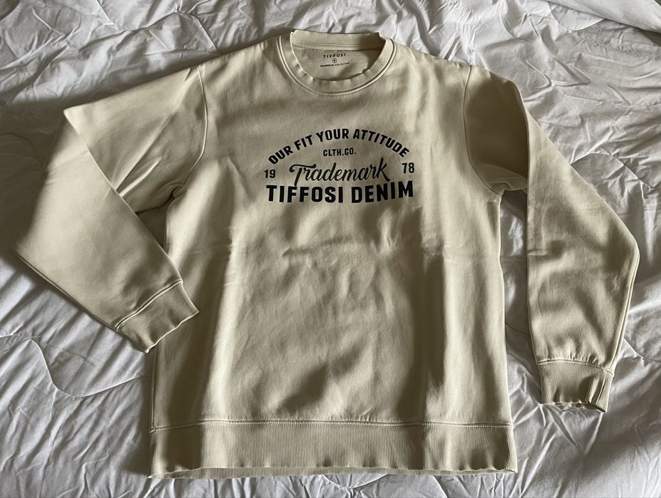 Sweatshirt bege cardada Homem S Tiffosi