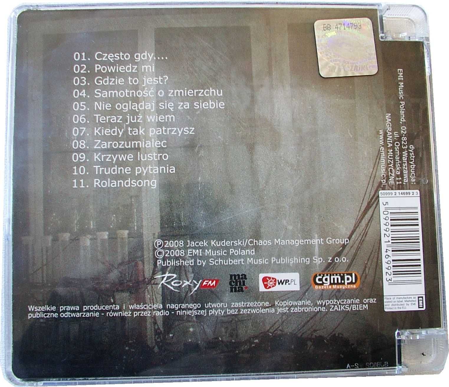 XPERYMENT 2004 - 2007 - Jacek Kuderski - płyta CD Myslovitz AUTOGRAF