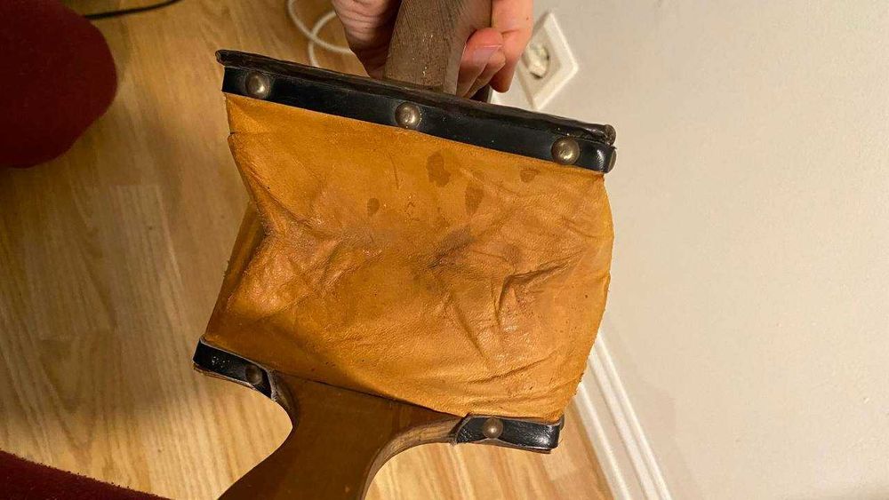 Меха скандинавская для камина дерево и латунь