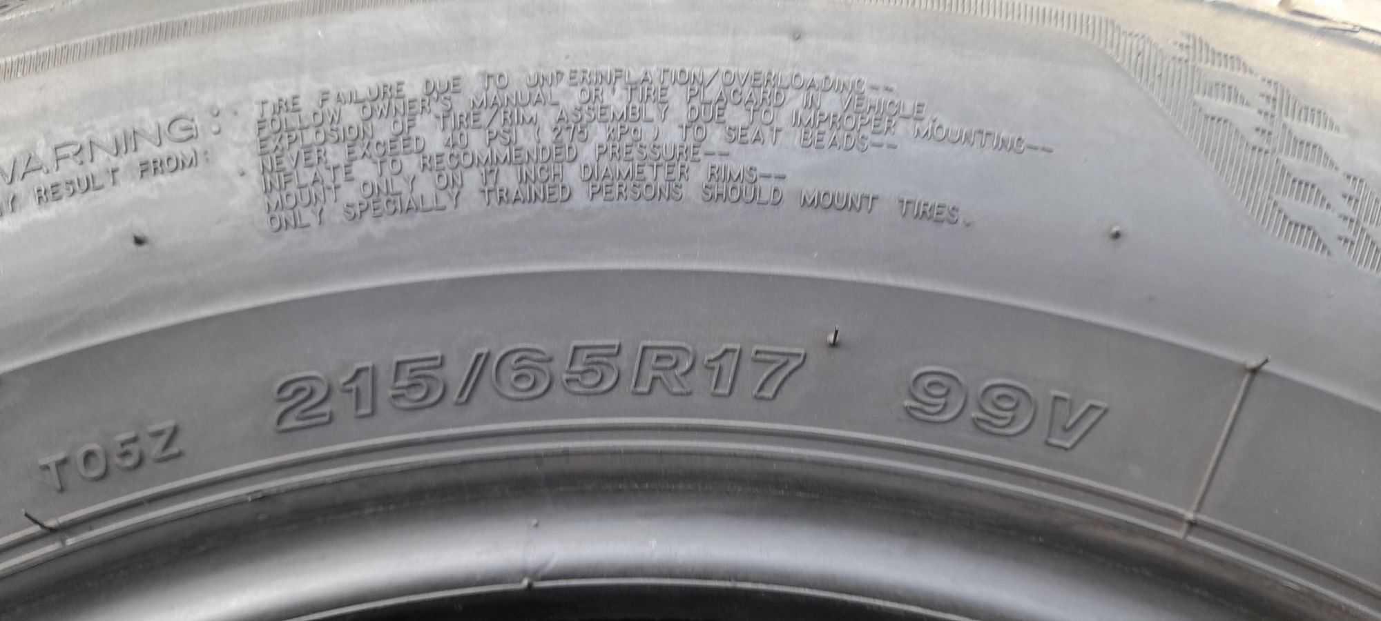 215 65 R17 para szt. lato Bridgestone Turanza t 005 wymiana