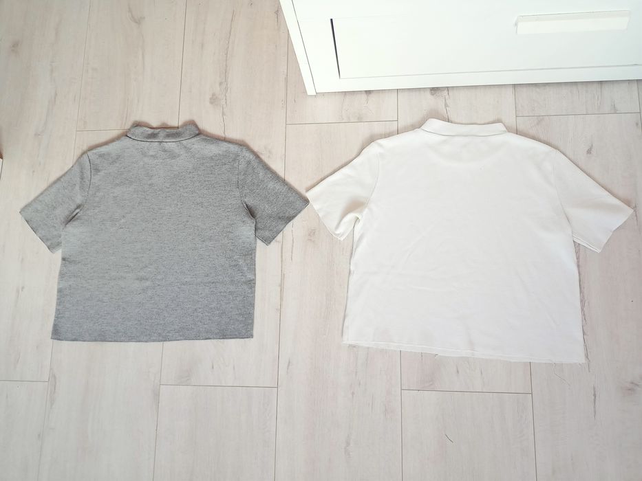 Bluzki L Zara damskie dzianinowe koszulki z krótkim rękawem golf top