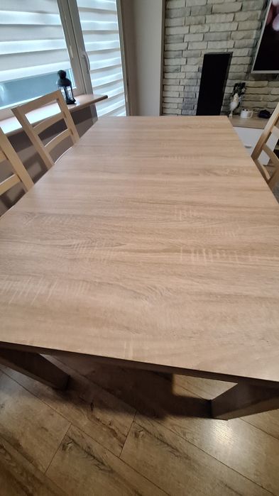 Zestaw stół dąb sonoma z 4 krzesłami