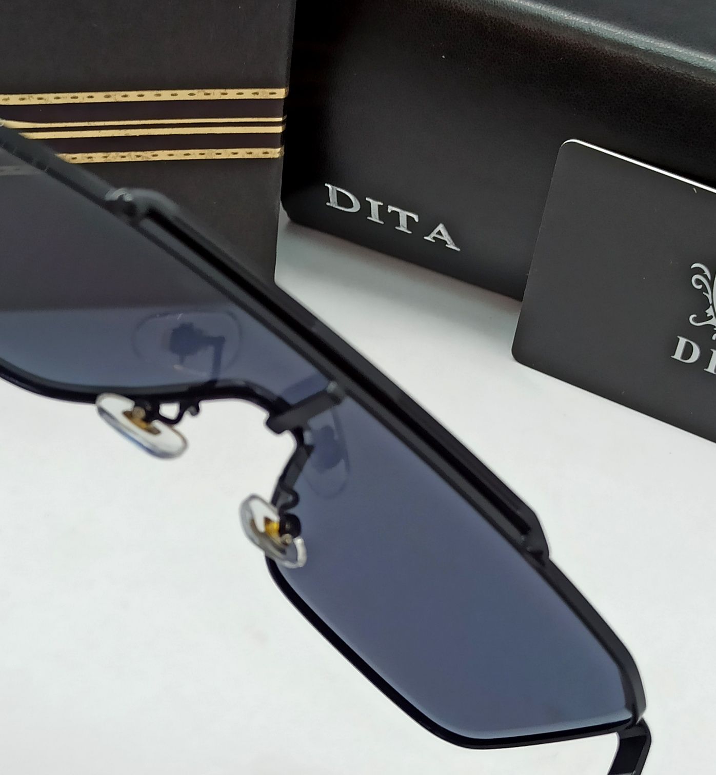 DITA очки маска мужские линзы черные оправа в черном металле 1074