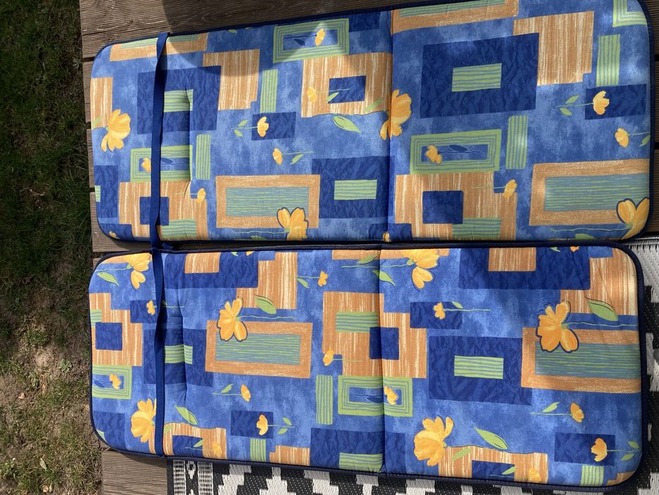 2 poduszki na krzesła ogrodowe 110x44x3cm