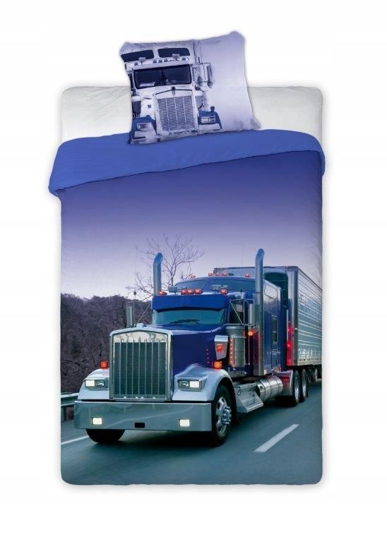Pościel 160x200 Młodzieżowa Tir Ciężarówka Auto