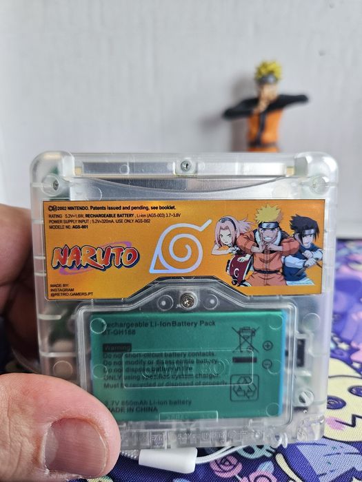 Gameboy Advance SP Naruto - Mod Usb-c