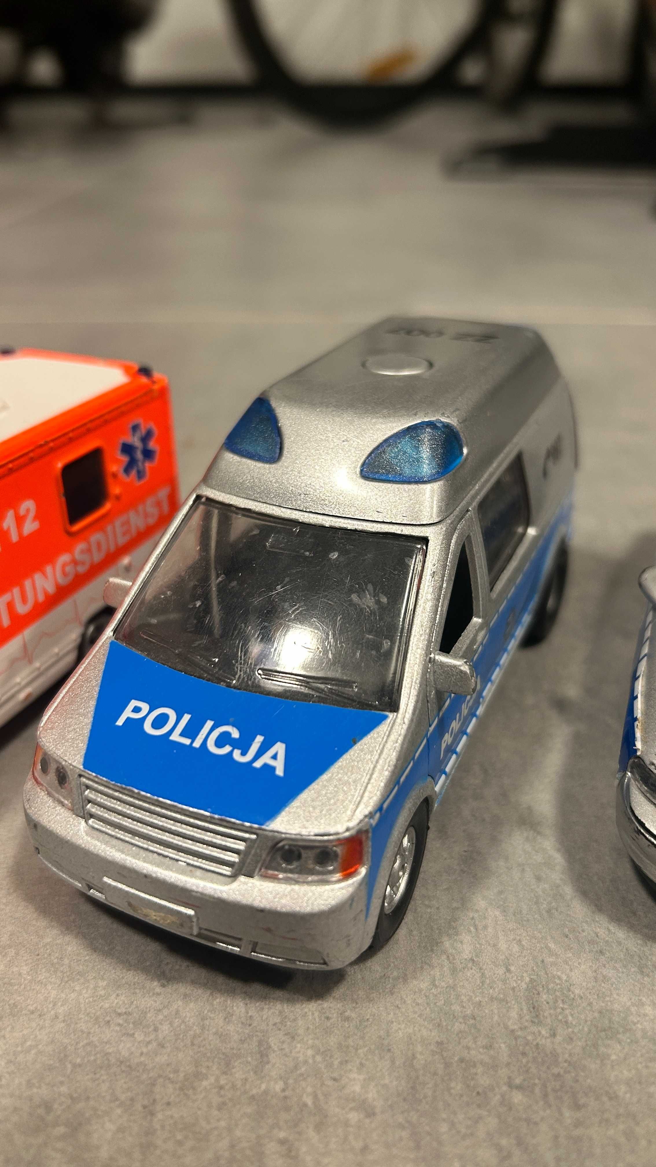 Duże resoraki - policja, karetka, straż pożarna - 5 szt.