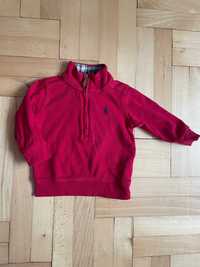 RALPH LAUREN bluza rozmiar 74, 9 m. 100% oryginalna, czerwona