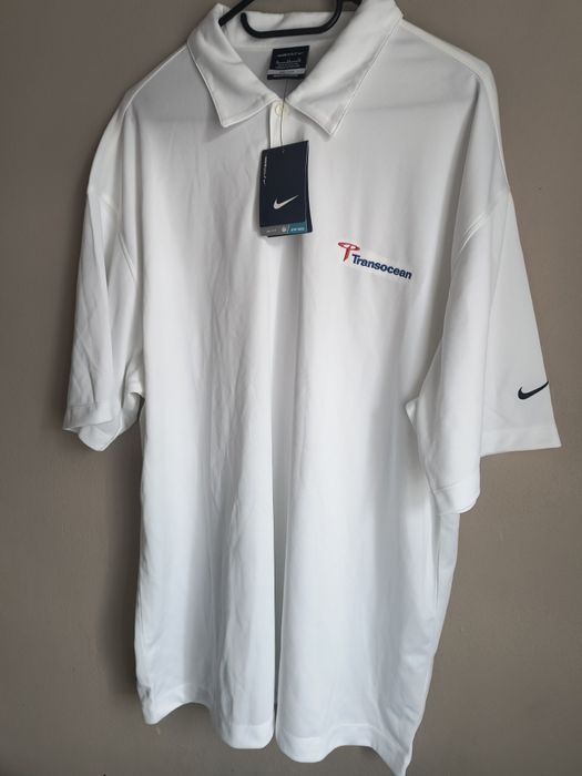 Nowa koszulka polo Nike Golf Dri-Fit XL – biała, oryginał, Transocean