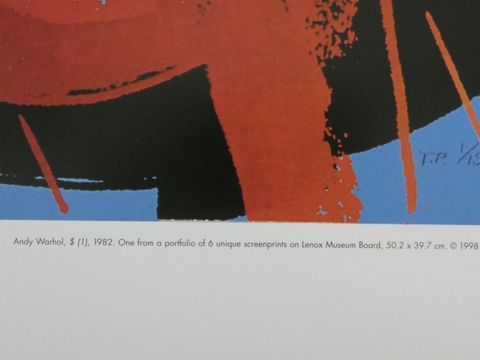 Litografia Andy Warhol $ (Dollar Sign)