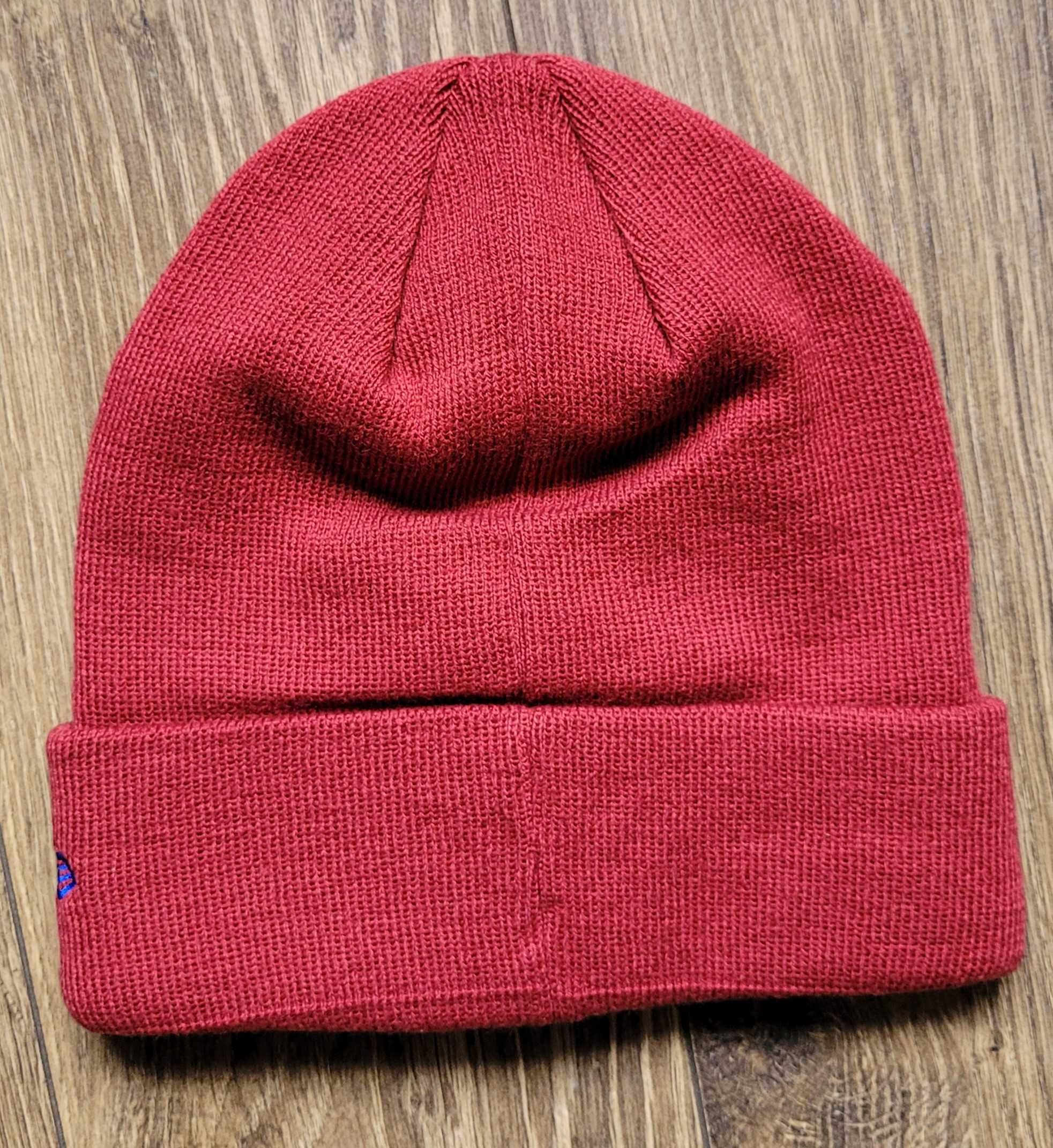 czapka beanie New Era New York Yankees zimowa czerwona z logo NOWA