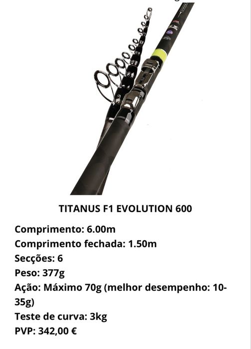 Cana pesca à bóia Barros Titanus f1 Evolution 600