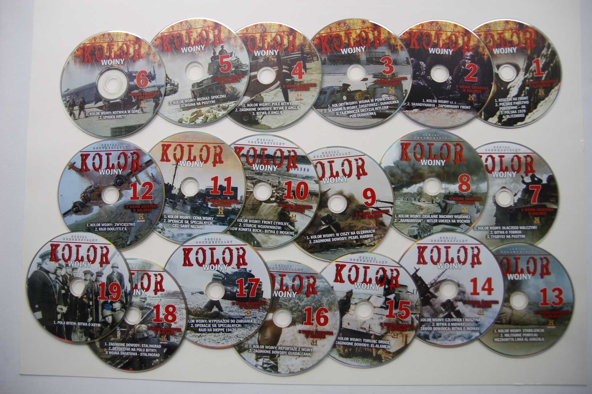 Kolor wojny serial odcinki 1-19, real foto DVD II wojna w kolorze