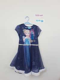 Kostium sukienka Elsa Frozen rozmiar 122 128 cm. A2170