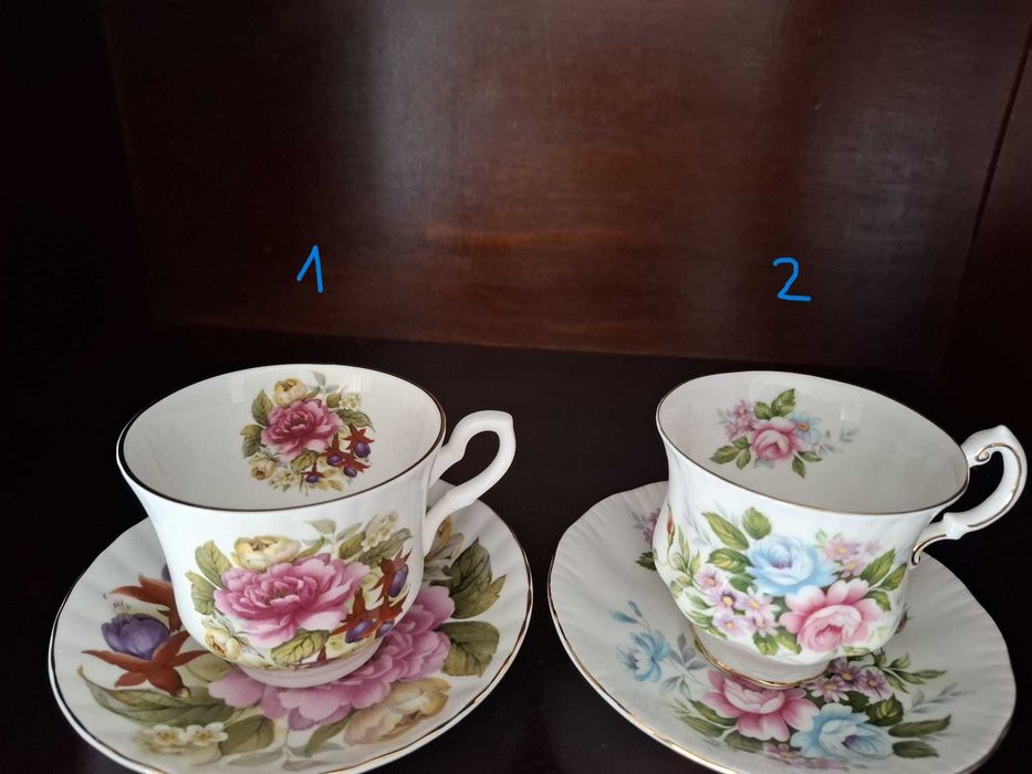 Royal Stafford Grande xícara chá e xícara da Paragon Fine Bone China