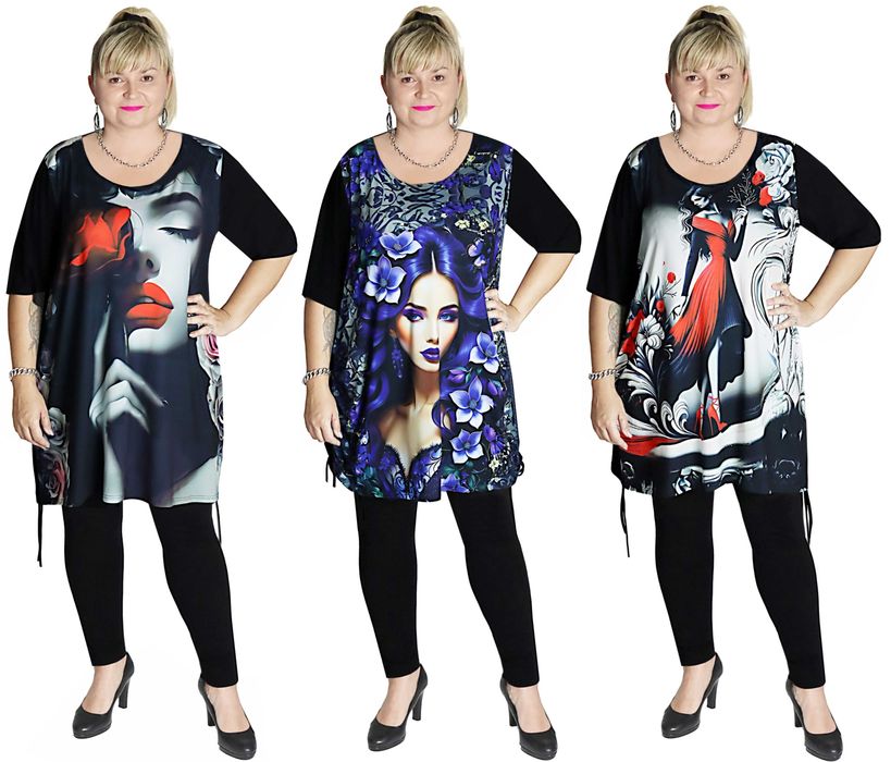 TUNIKA WIĄZANE BOKI  roz uniwersalny pasuje od 52 do 56