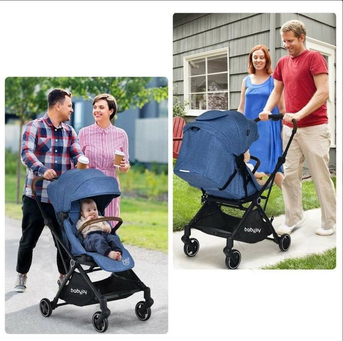 Składany wózek dziecięcy z obrotowym siedziskiem