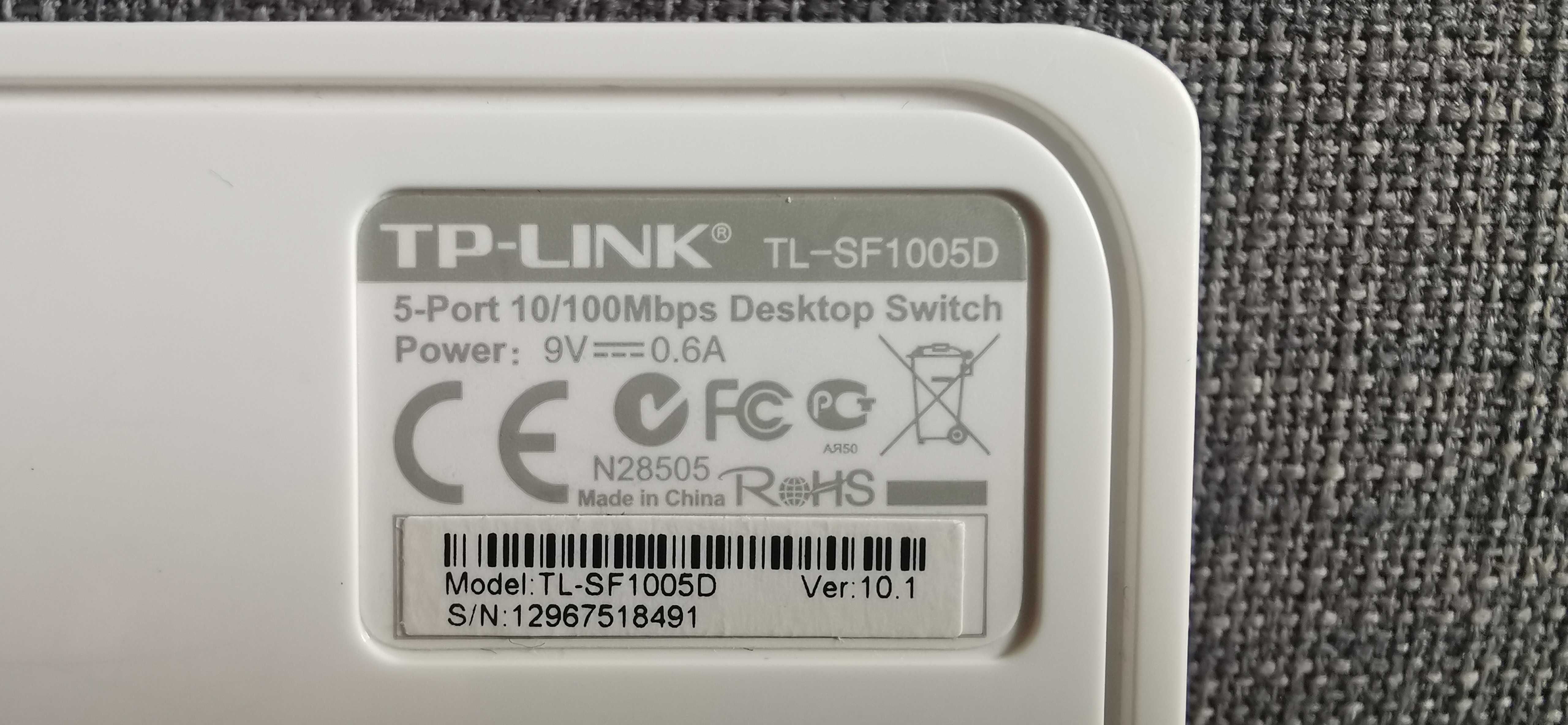 Switch TP-Link TL-SF 1005D, 5 portów, stan bdb !