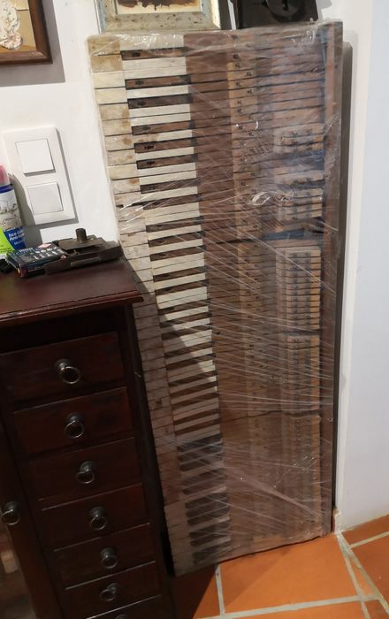 Teclas de piano e estrutura