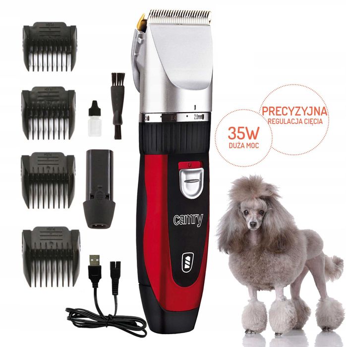 Nowa TYTANOWA Maszynka Do Strzyżenia Psów - Duży Zestaw z Walizką !