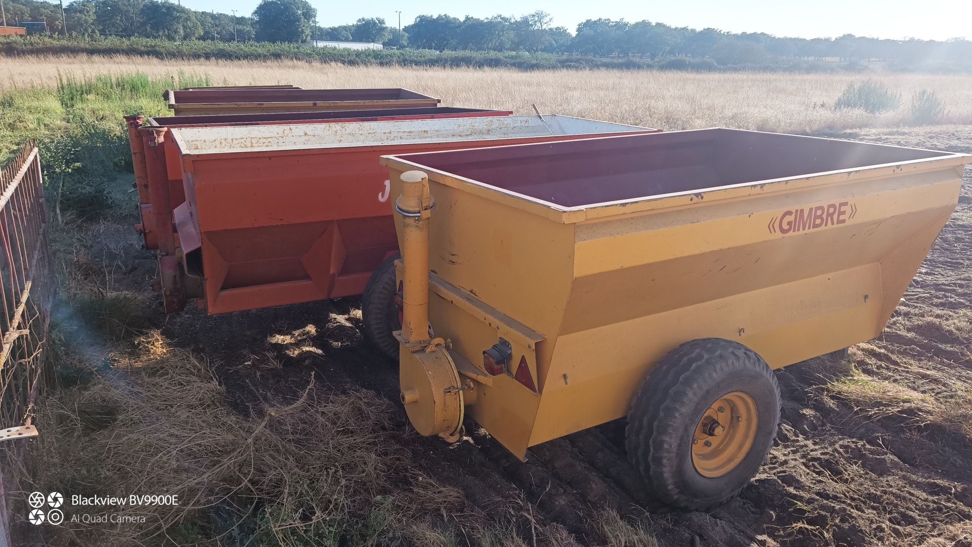 Reboques para transporte de uvas.