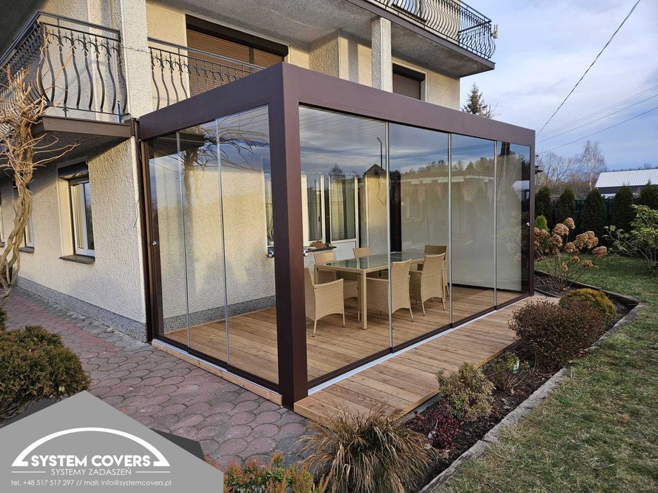 Pergola lamelowa ogrodowa aluminiowa elektryczna bioklimatyczna