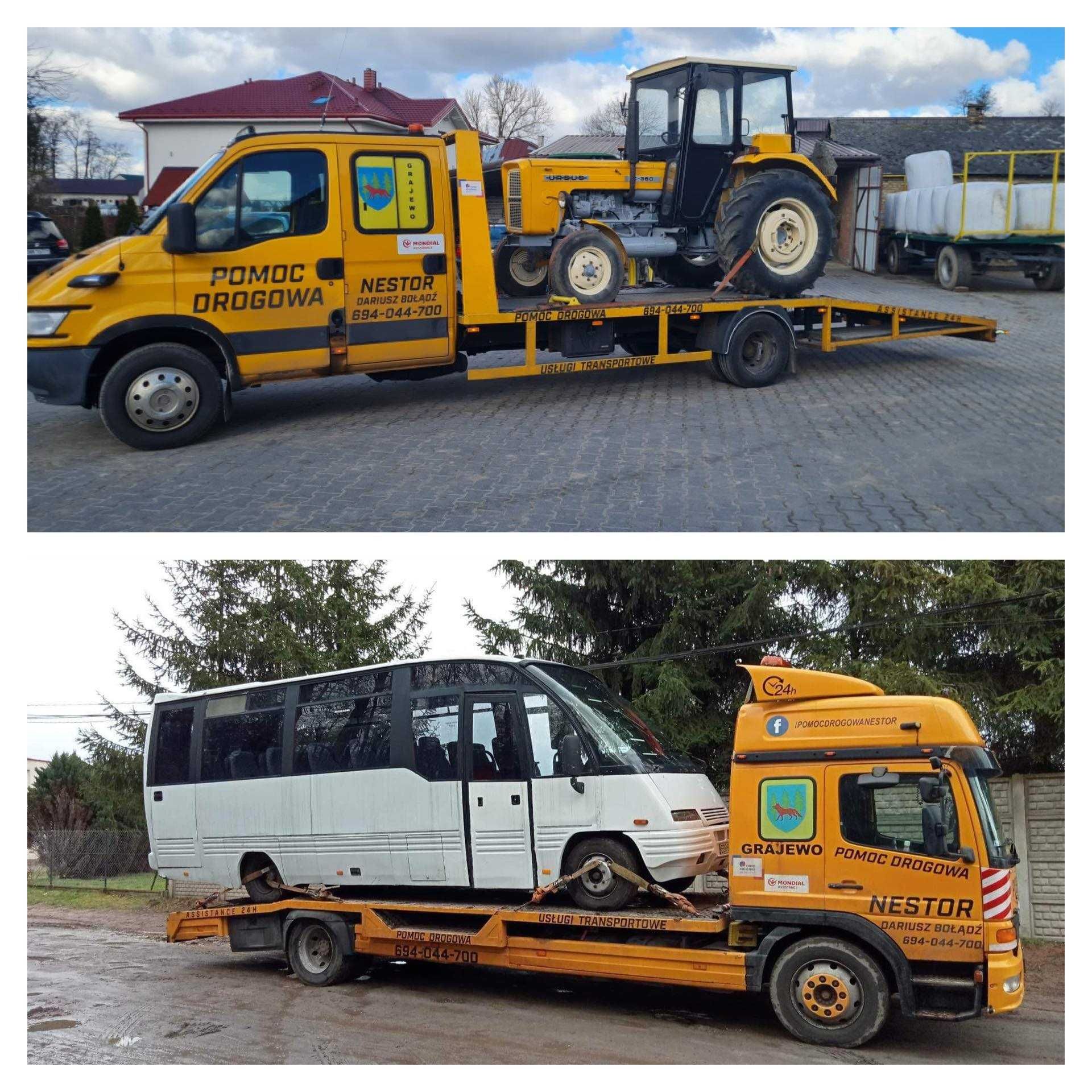 TRANSPORT maszyn rolniczych i budowlanych , transport niskopodwoziowy