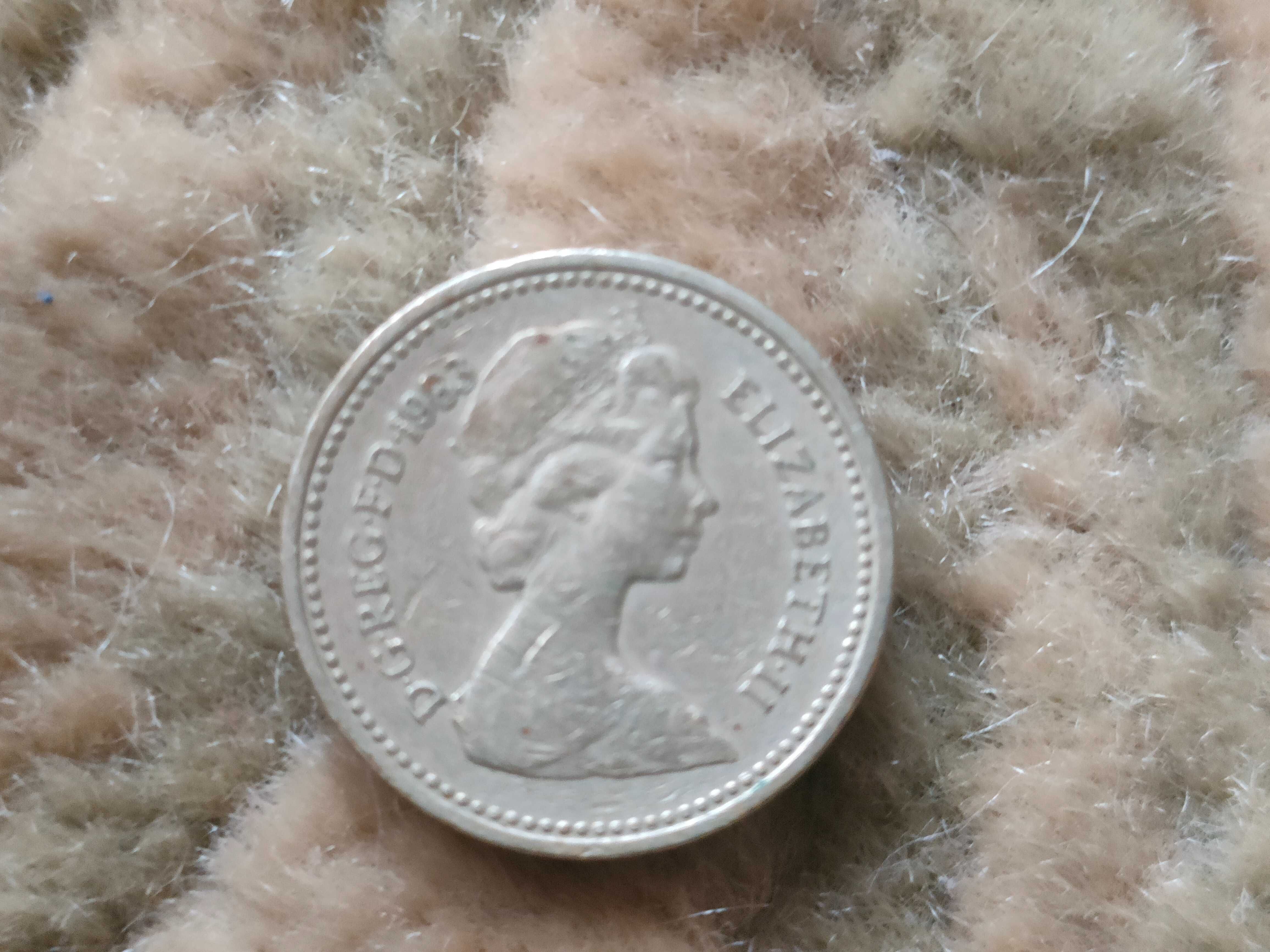 moeda de 1 libra de 1983