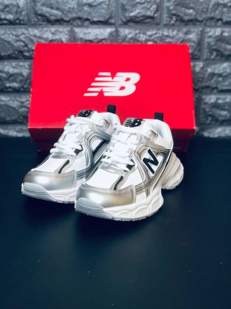 Женские Кроссовки New Balance Белые Кожаные Кроссовки Нью Баланс