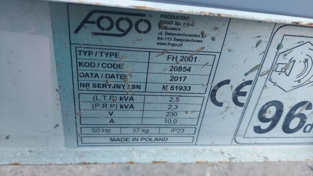 Agregat prądotwórczy FOGO honda