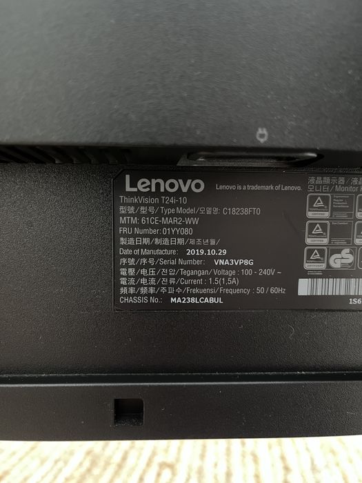 Monitor Lenovo 24" T24i-10