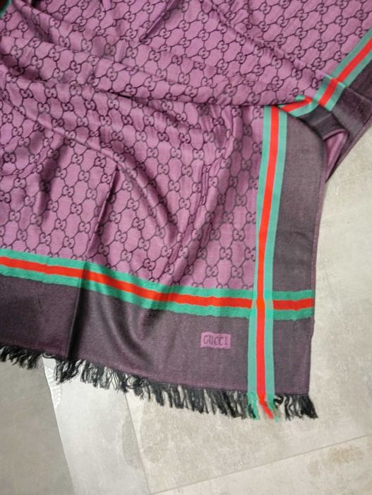 Szalik  męski kolor fiolet z czarnym