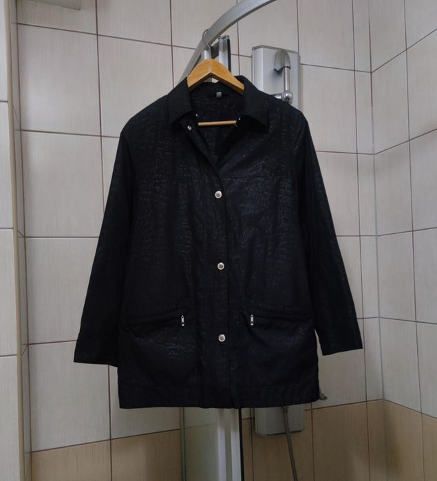 Kurtka czarna XL damska wiatrówka classic sport retro drip premium vin