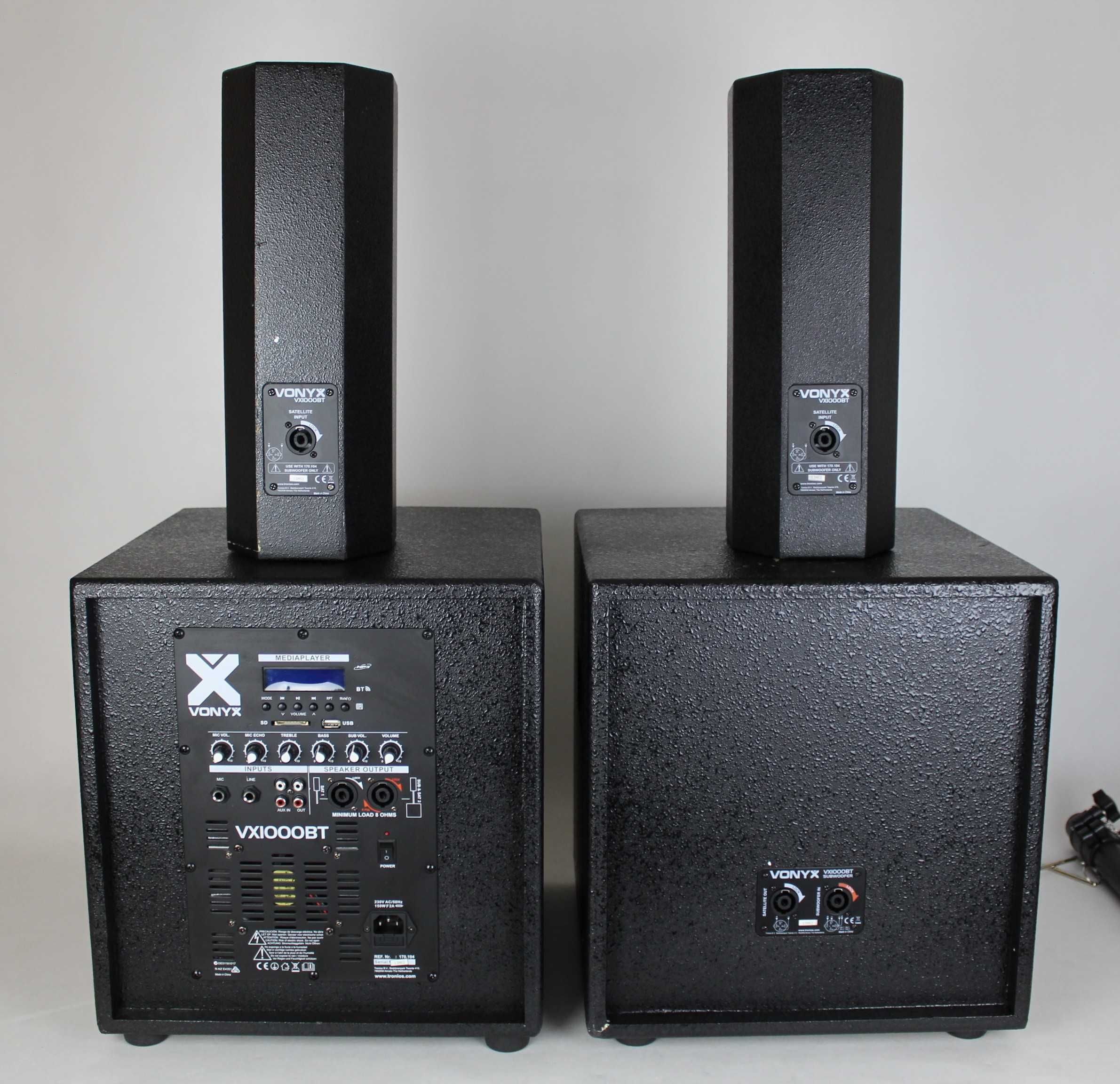 Zestaw kolumn aktywny subwoofer+pasywne VONYX VX1000BT Sklep Wągrowiec