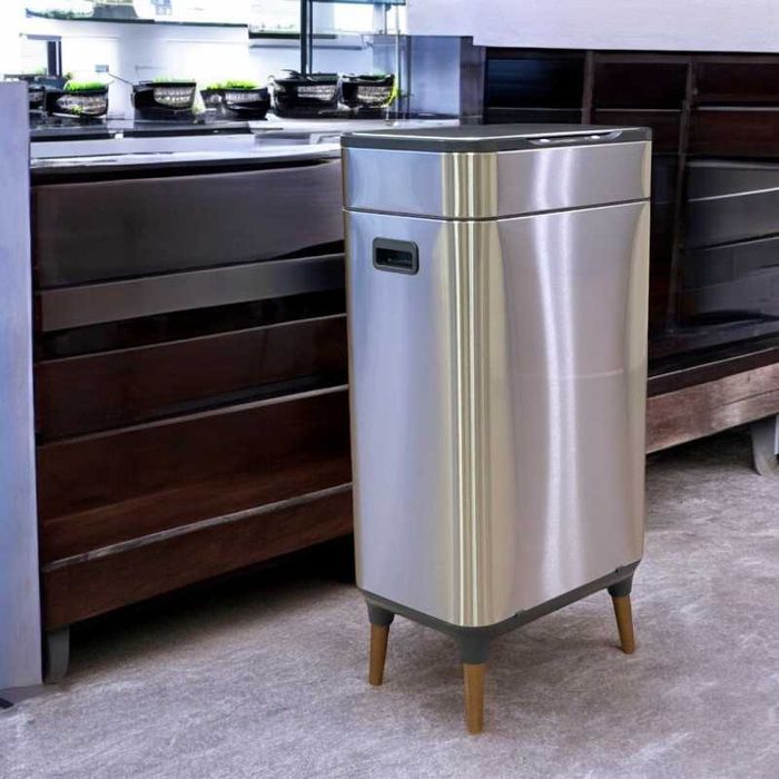 Сенсорне відро для сміття 40 л прямокутне на ніжках