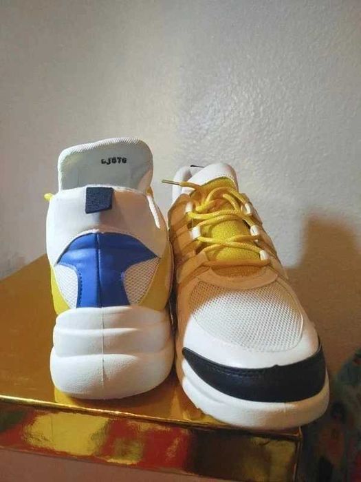 Sapatilhas Branco/Amarelo/Azul - 39 - Novas!!