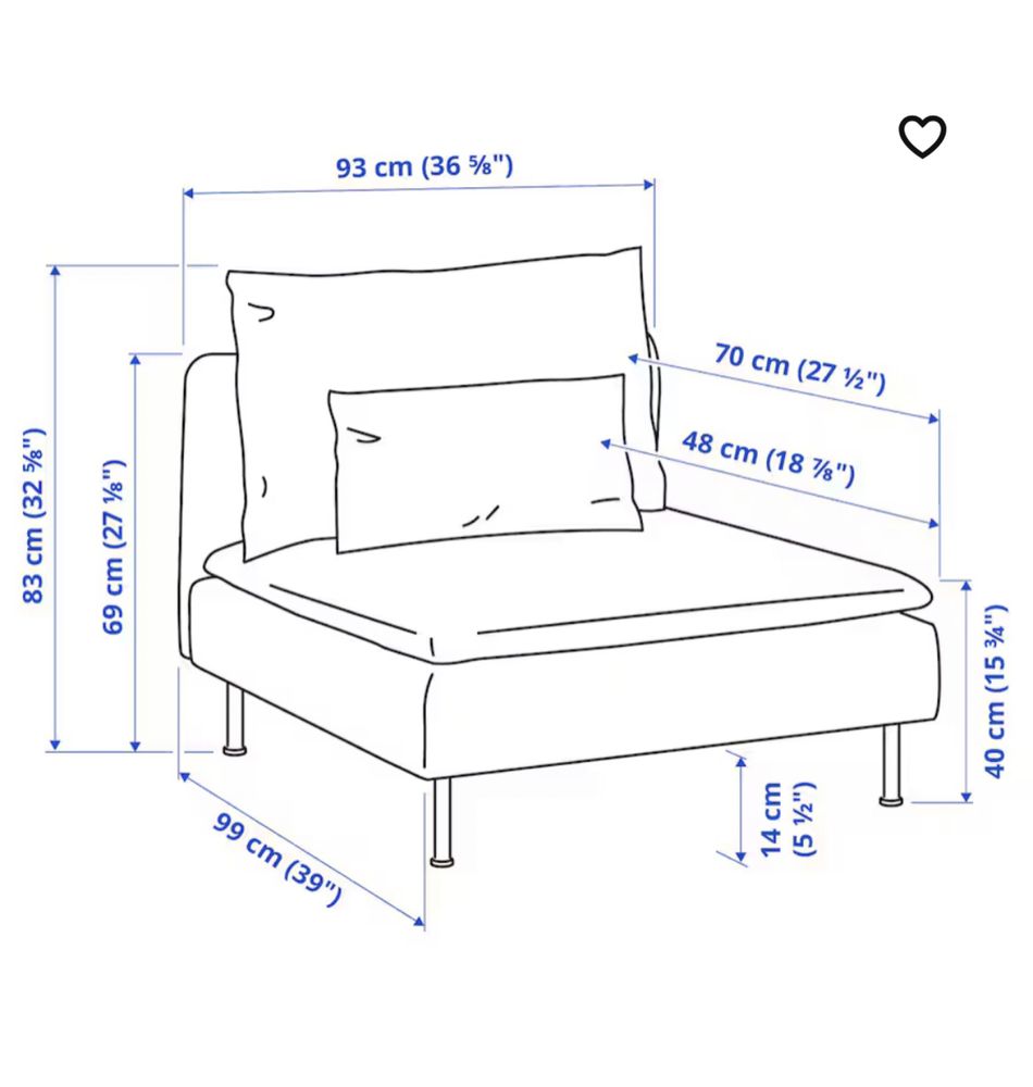 SÖDERHAMN Fotel / Sekcja 1-osobowa IKEA