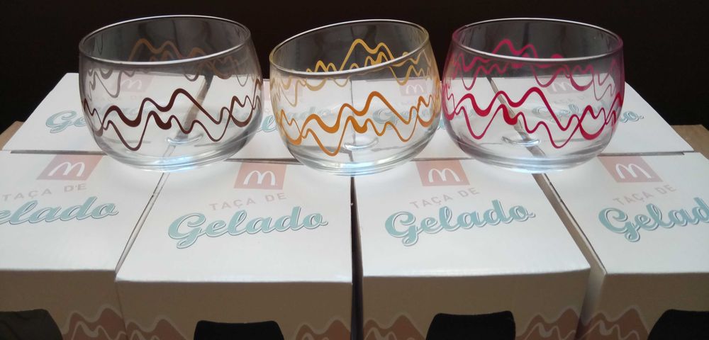 Conjunto de 8 Taças de sobremesa Mc Donald’s - Edição Limitada e Nova!