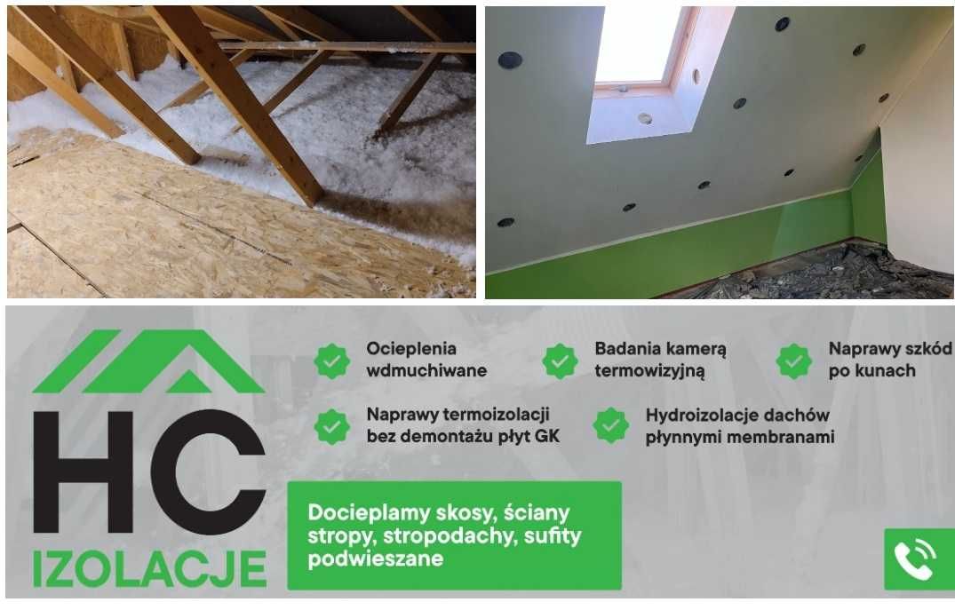 HC Izolacje - Ocieplenia wdmuchiwane, Hydroizolacje dachów i tarasów.