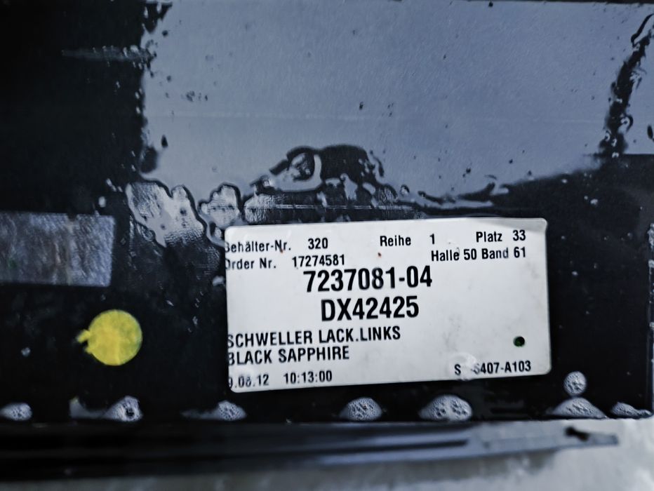 Progi BMW F10/F11 Black Saphire (czarne) Super Stan!