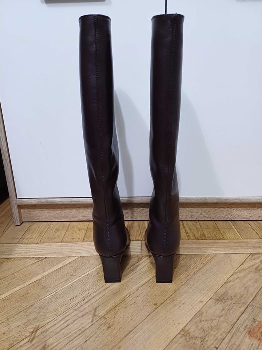 Осінньо-зимові жіночі високі широкі чоботи (сапоги)